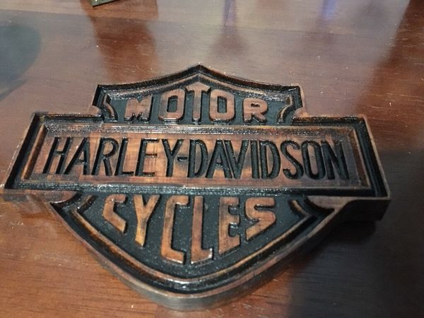 Harley Davidson Logo Wood Sign In Pflugerville Tx Offerup Harley Davidson Logo Wood Sign
