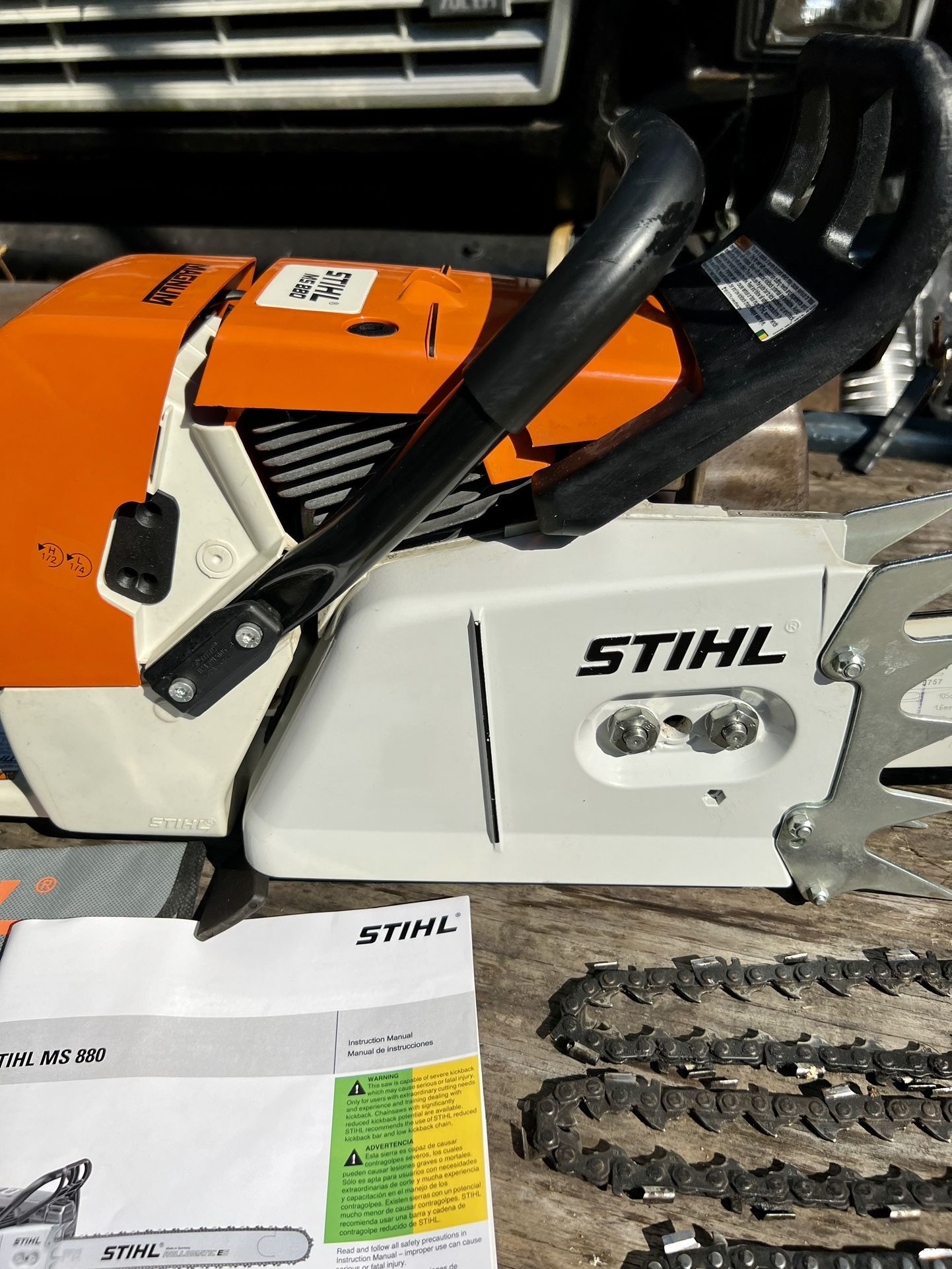 Mint Condition Stihl Ms Magnum Chainsaw W Bar Chains For