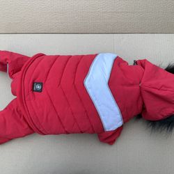Dog Parka With Overalls - Silver Paw Brand