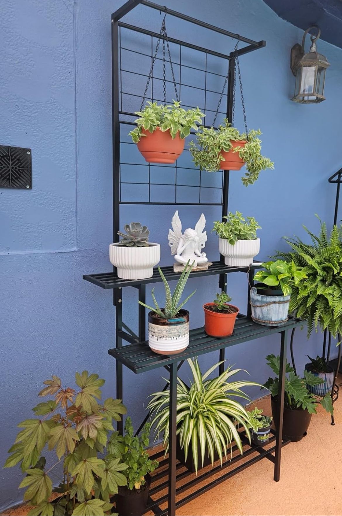 Plant Stand with Hanging Plant pot shelf 