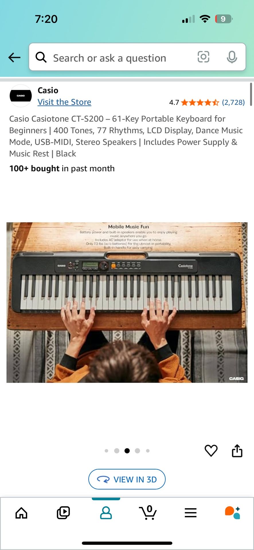 Digital piano Casiotone CT-S200