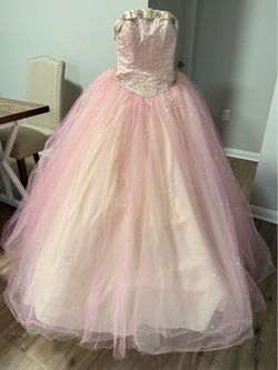 Pink Tulle Ball Gown Quinceañera Dress