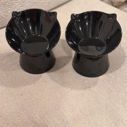 Cat Food And Water Bowls 