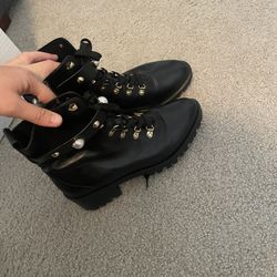 New Karl Laggerfield Black Boot Women Size 9