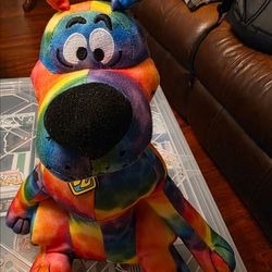 CARTOON NETWORK SCOOBY DOO TIE DYE PLUSH TOY 12"+ VGC $8
