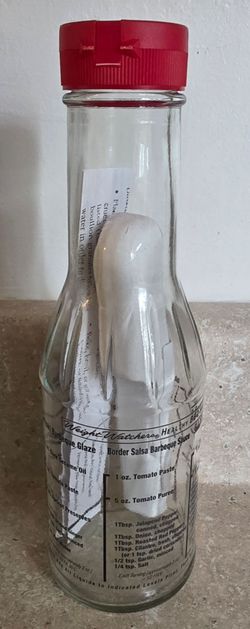 *Brand New* Vintage Weight Watchers Glass Healthy Salad Dressing Recipes Bottle Mixer