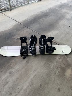 Alpine Swiss snowboard boots with binding and Mazda board