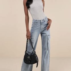 High Neck Striped Bodysuit Size Medium 