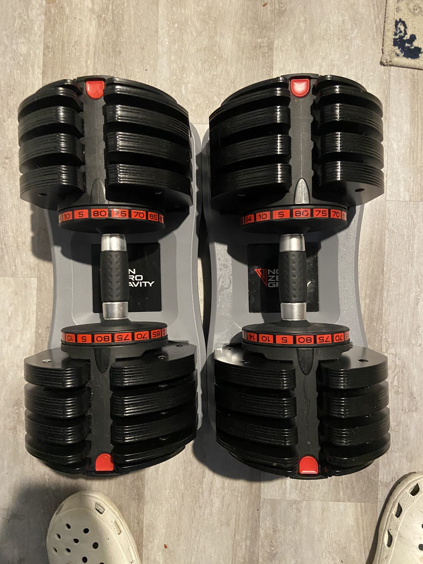 80 Lbs Adjustable Dumbbell Set