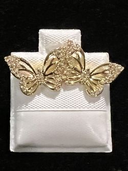 Earrings- Butterfly Earrings Gold Plated 14K