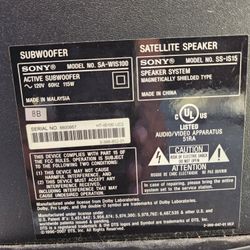 Sony 5.1 Surround Sound System SA-WIS100 / SS-IS15. Home cinema, subwoofer,