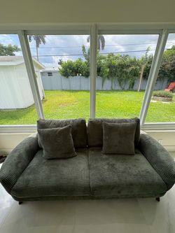 Green Corduroy Couch Set