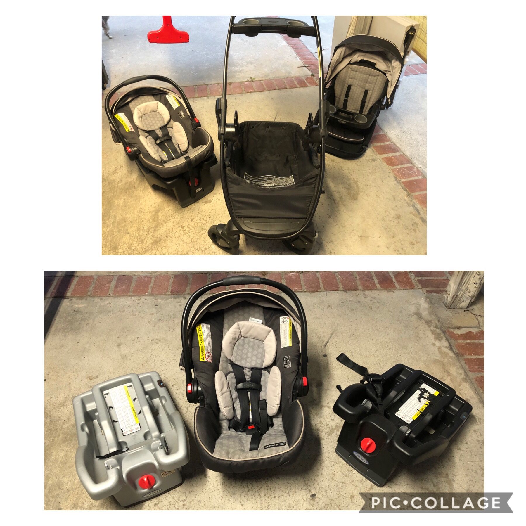 Graco Modes Click Connect Stroller w/ new seat and 2 car bases