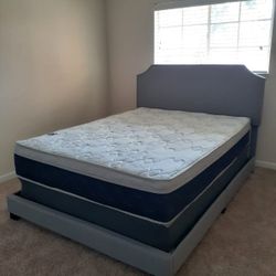 NEW QUEEN PILLOW-TOP MATTRESS AND BOX SPRING - 2PC ⚠️ This bed frame is not available 