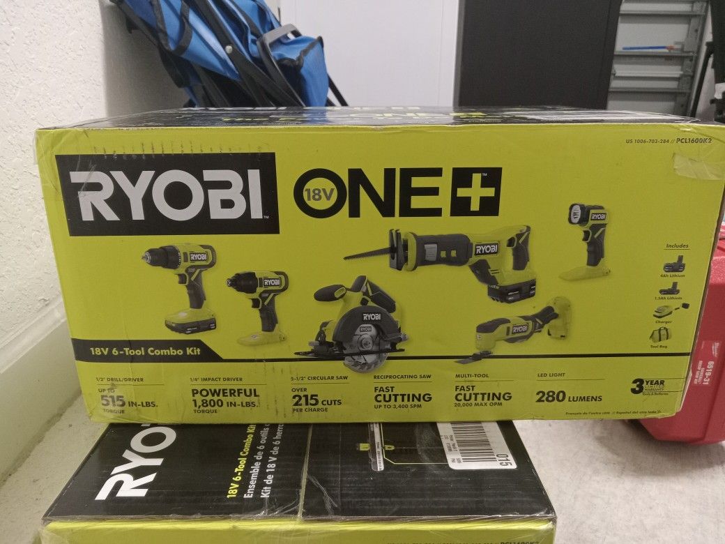 Ryobi One + 18v 6-Tool Combo Kit