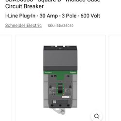 Square. D Power Pact 600V Breaker