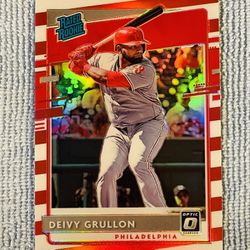 Deivy Grullon Philadelphia Phillies 2020 Panini Donruss Optic Choice Rated Rookie Freedom Prizm /45 SSP!