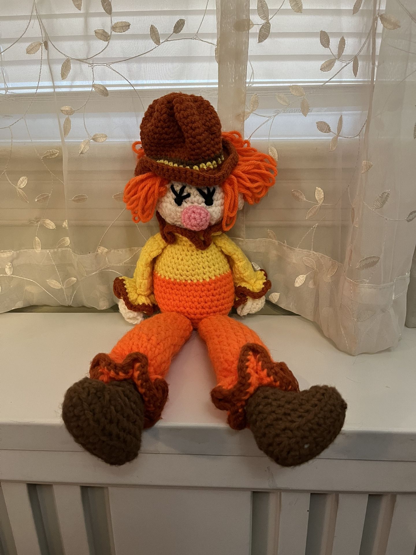 Hand Crocheted Vintage Clown