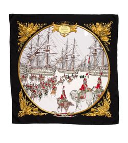 Hermès Paris “Marine et Cavalerie” Silk Scarf