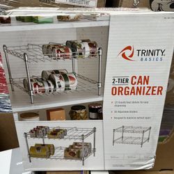 TRINITY - BASICS EcoStorage 2-Tier Can Organizer Rack 2-Pack