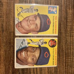 1954 Topps Ted Kluszewski And Luke Easter Baseball Cards Both Stars Of Their Day HBV $80