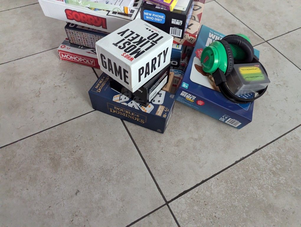 Board Games, Card Games, Puzzles