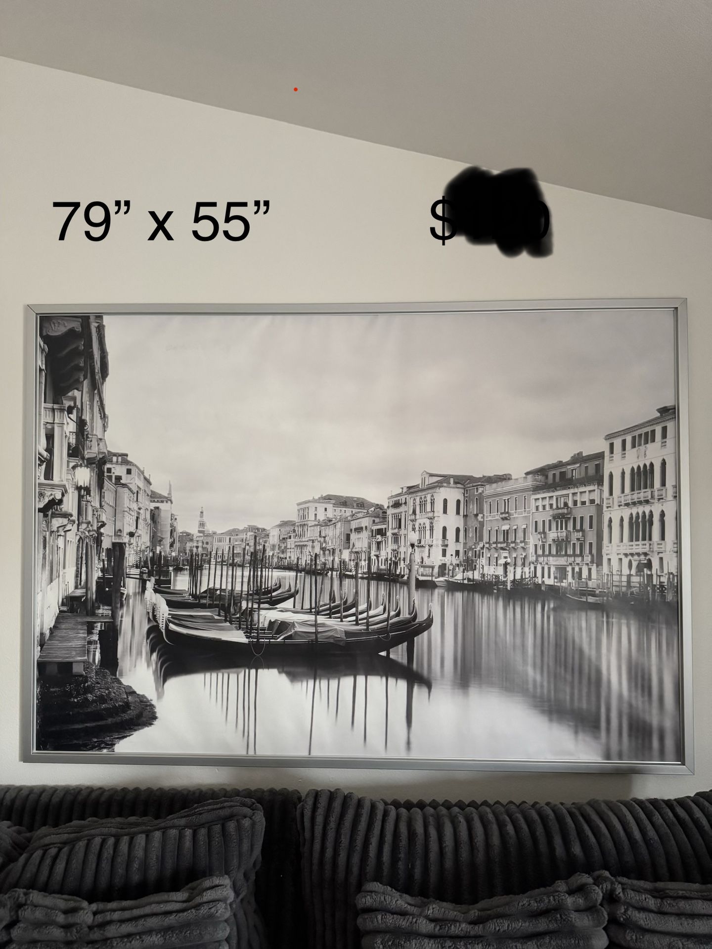 Canvas painting with aluminum frame $70