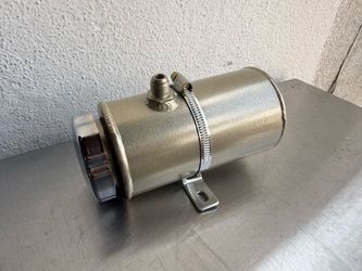 Aluminum Power Steering Fluid Reservoir Can w/Cap Universal Fit 23oz