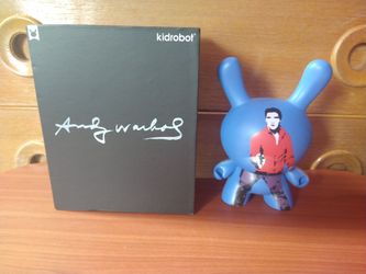 Kid Robot Andy Warhol 8” Masterpiece Flaming Star Elvis Dunny