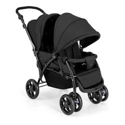 New In Box! Nightcore Foldable Double Stroller W/5 Point Carrier Tandem Seating $135 (#958)