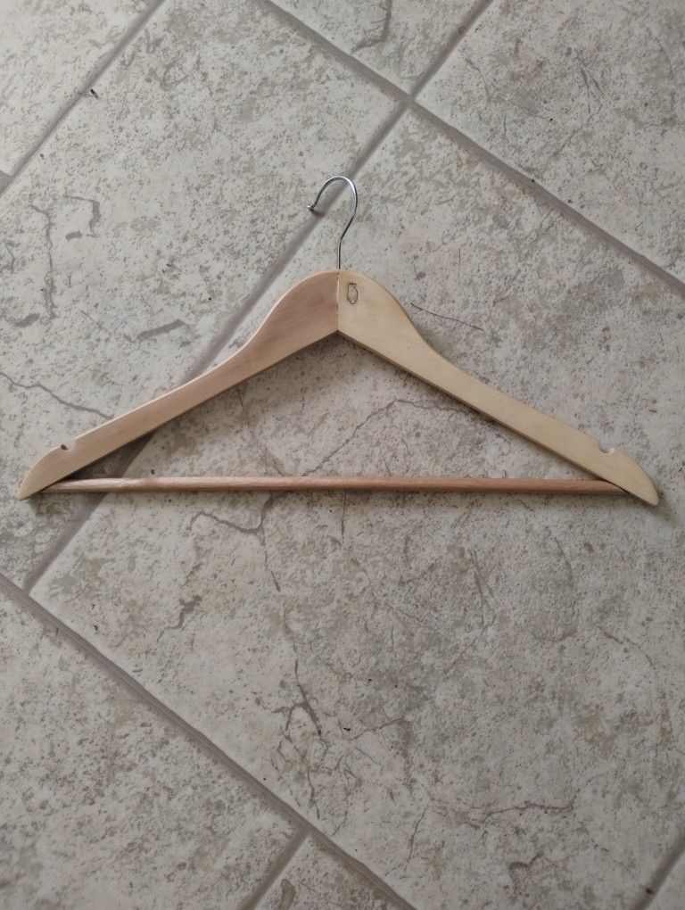 Wooden Clothes Hangers - 45 total
