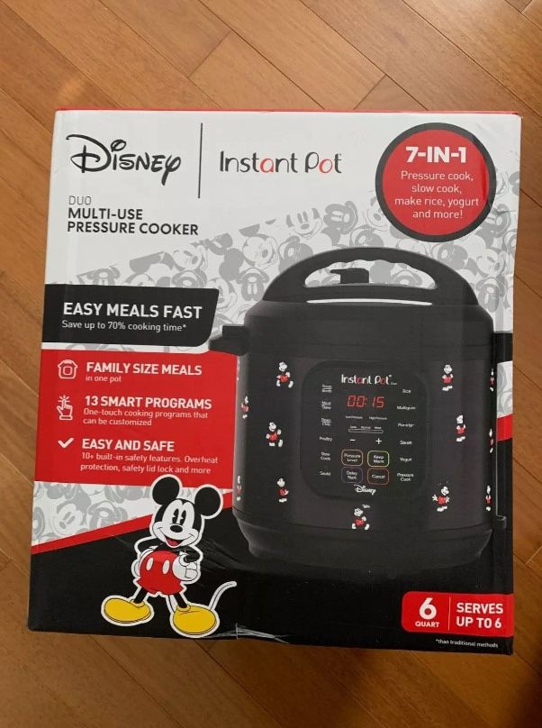 Limited Edition Disney Mickey Mouse Instant Pot Duo Multi-Use 7-in-1 Pressure Cooker Stainless