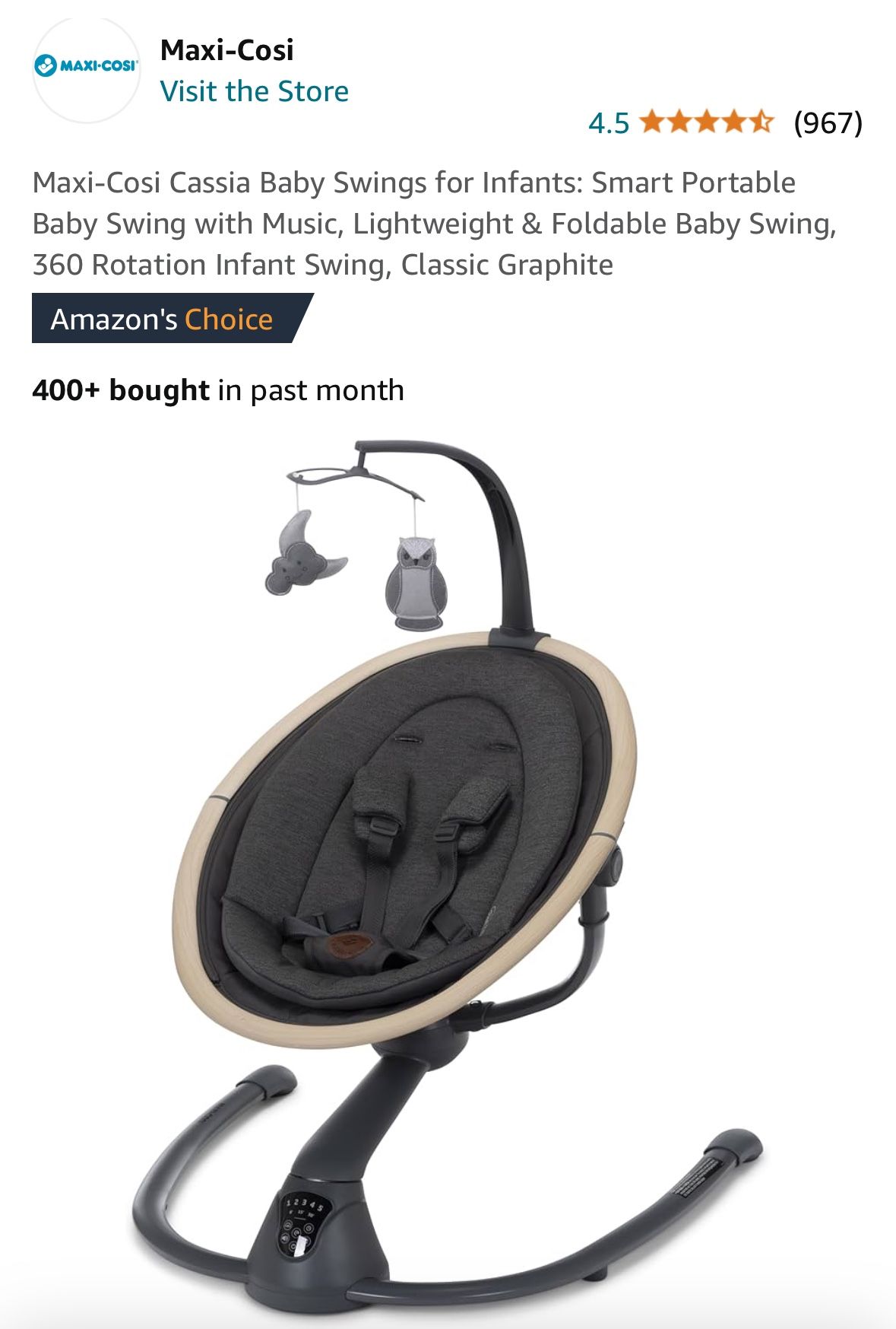 Maxi Cosi Infant Swing