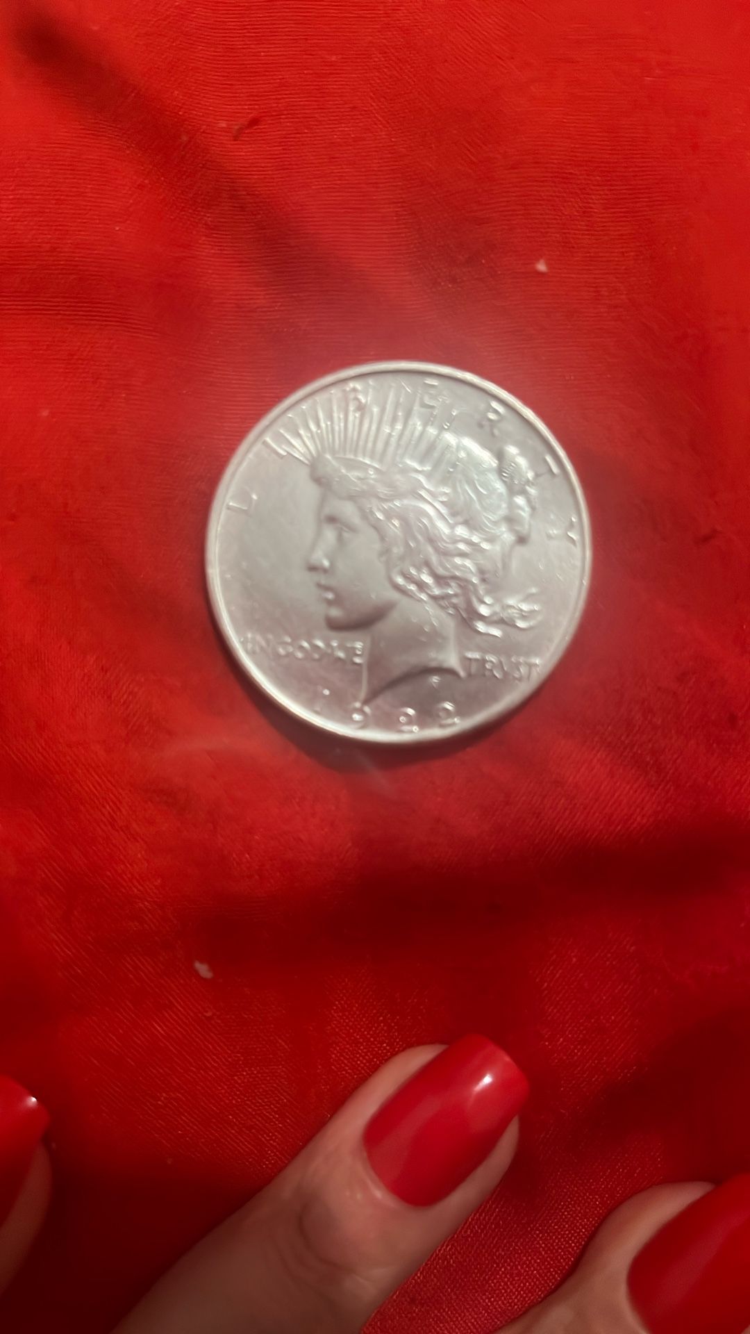 One Dollar 1922 D Silver With Error Liberty $80,000