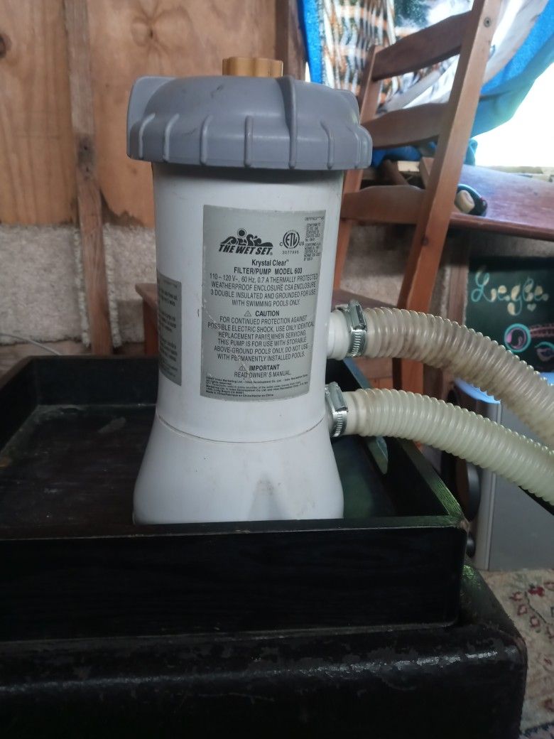 The Wet Set Pool Filter/pump