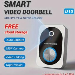 Intelligent Wi-Fi Doorbell Camera - 480P HD Night Vision