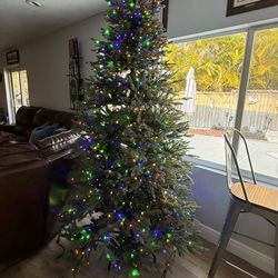 7 foot Christmas tree with lights
