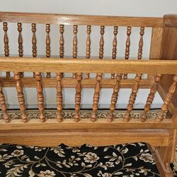 Handmade Custom Oak Cradle