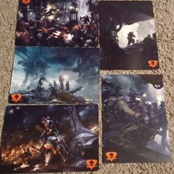 Warhammer 40,000 5 Card Jumbo Numbered Set Lot Art Comic Game