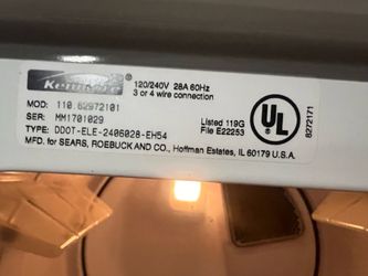 Kenmore electric dryer (needs motor replaced)
