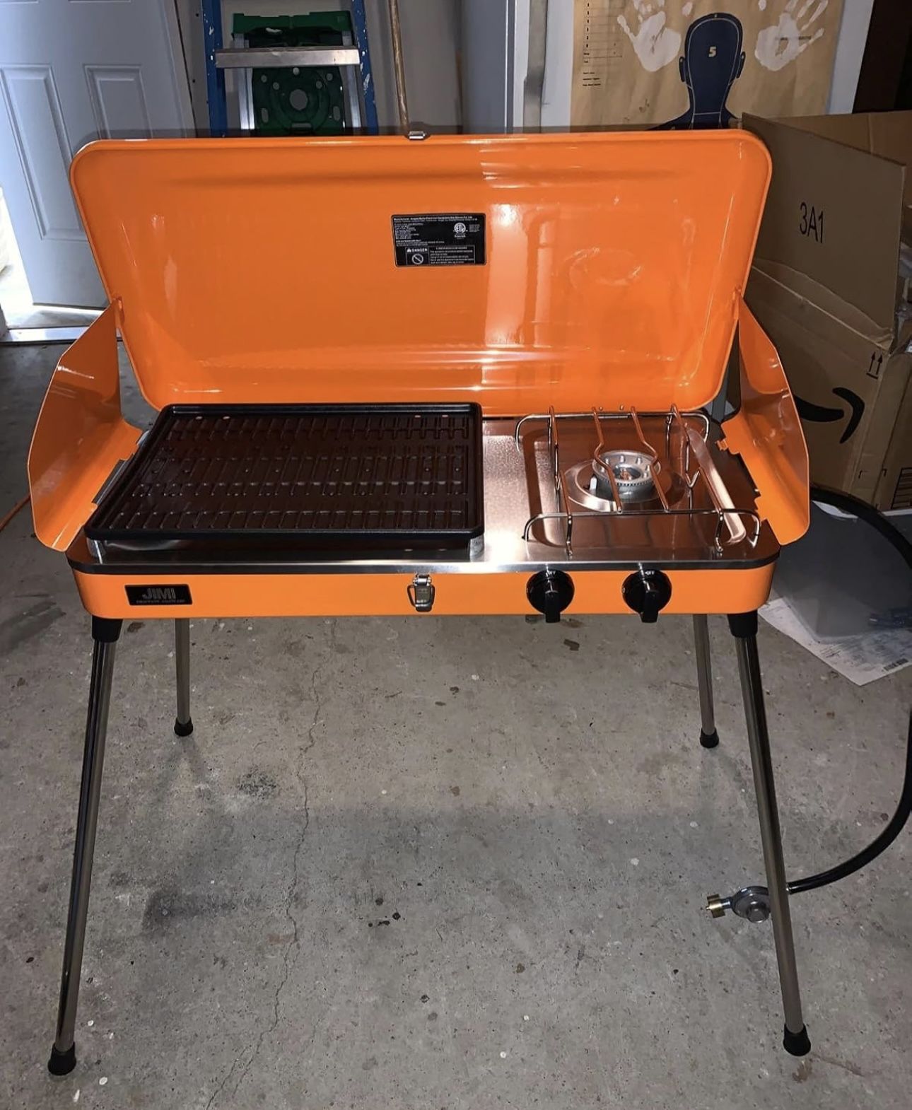 2 Burner Grill Gas Propane Stove Grill,Portable Barbecue Grill For Outdoor, Camping,Detachable Legs