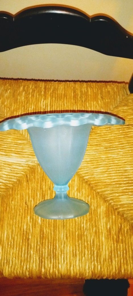 Vintage/ Mid Century Frosted Compote