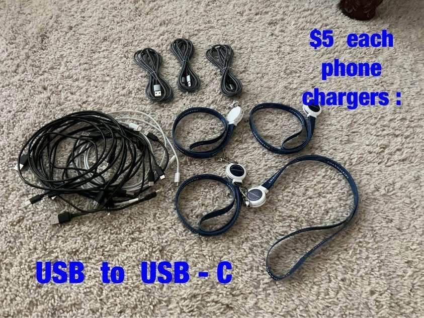 iPhone chargers - $5 each