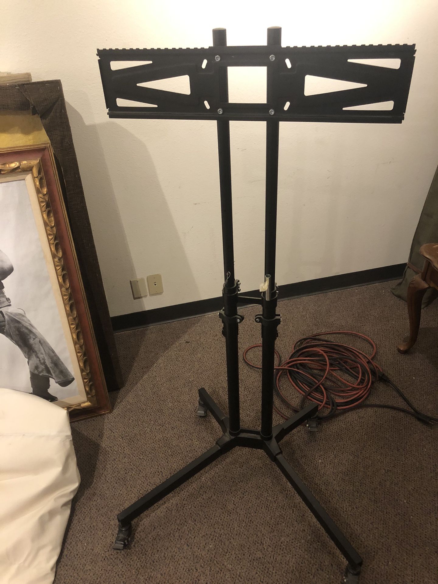 Rolling TV Monitor Stand