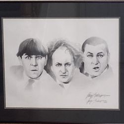Three Stooges - Gary Saderup Hand-Signed Litho