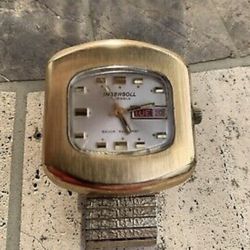Ingersoll mens watch vintage Day Date Gold Plated 1970’s