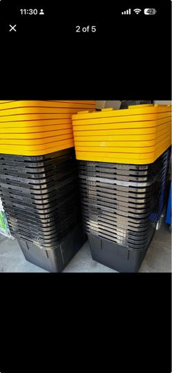 27-Gallon Clear Storage Containers with Lids