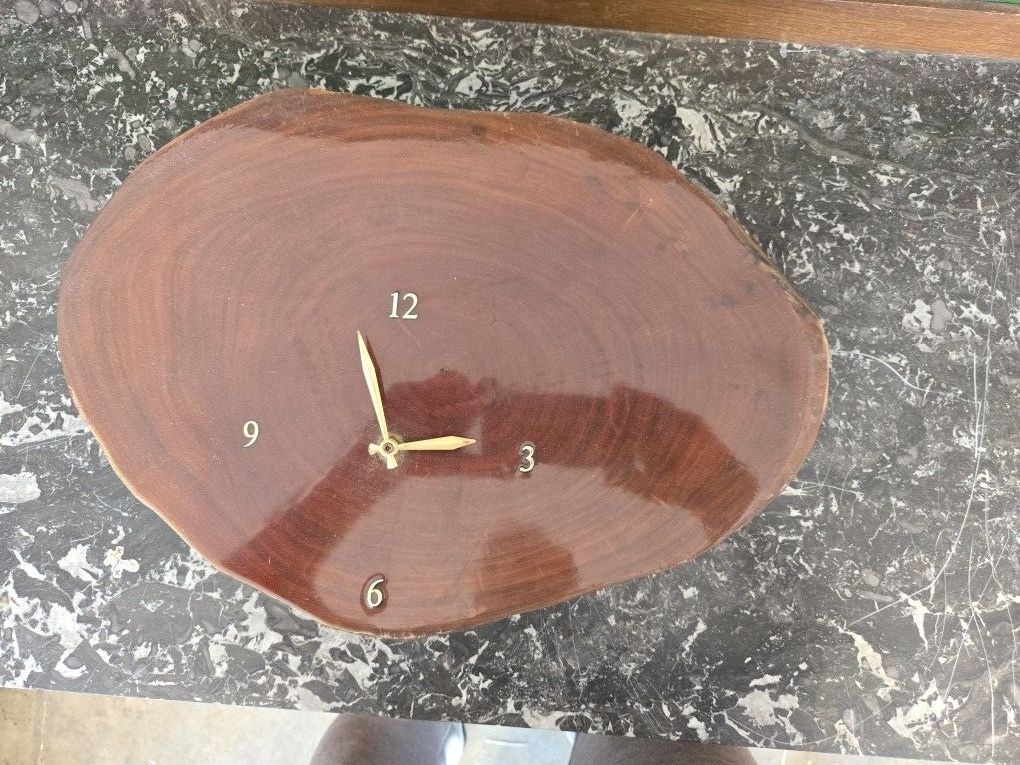 Burlwood Wall Clock