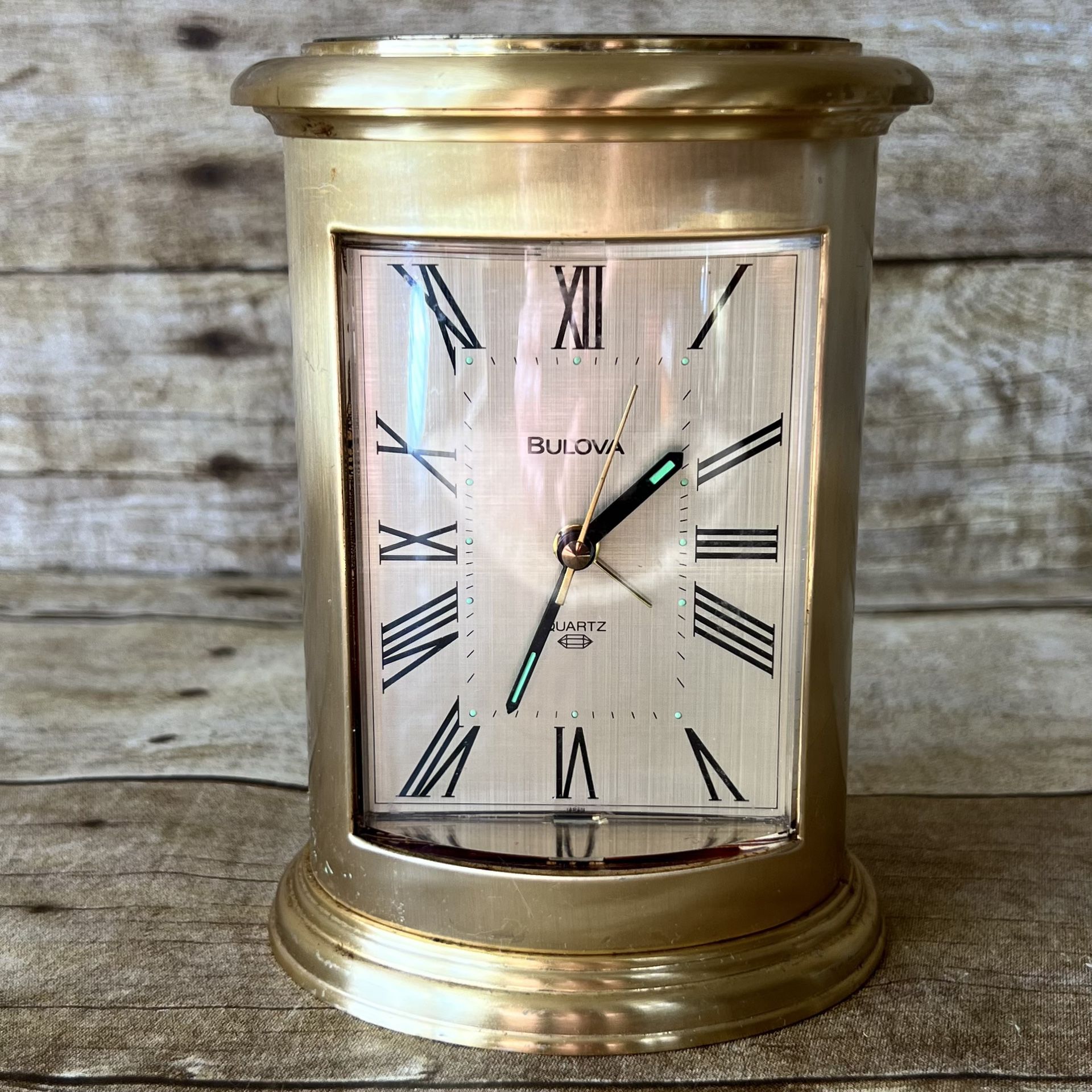 Bulova Quartz Brass Mantel Clock