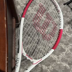 Wilson Tennis Racket - 4 1/4 Grip with Shock Pads